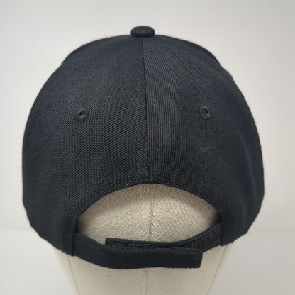 Unbranded Baseball Cap Black One Size Adjustable Vented Holes 6 Panel Blank