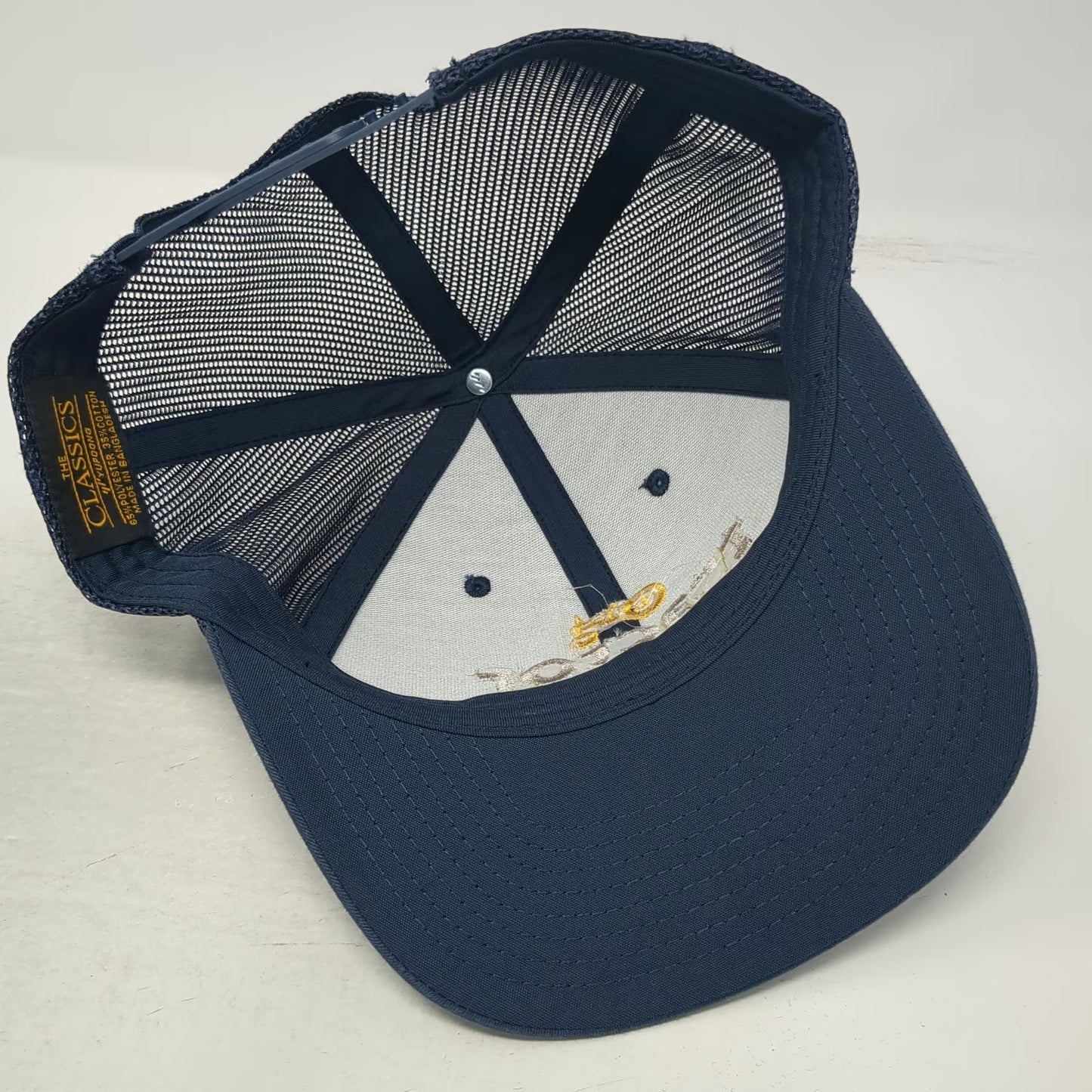 Yupoong Trucker Hat Blue One Size Tractor Beverage Co Logo Mesh Snapback