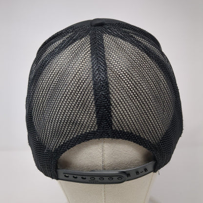 Maui Wave Riders Snapback Rope Trucker Hat Black One Size Mesh Back