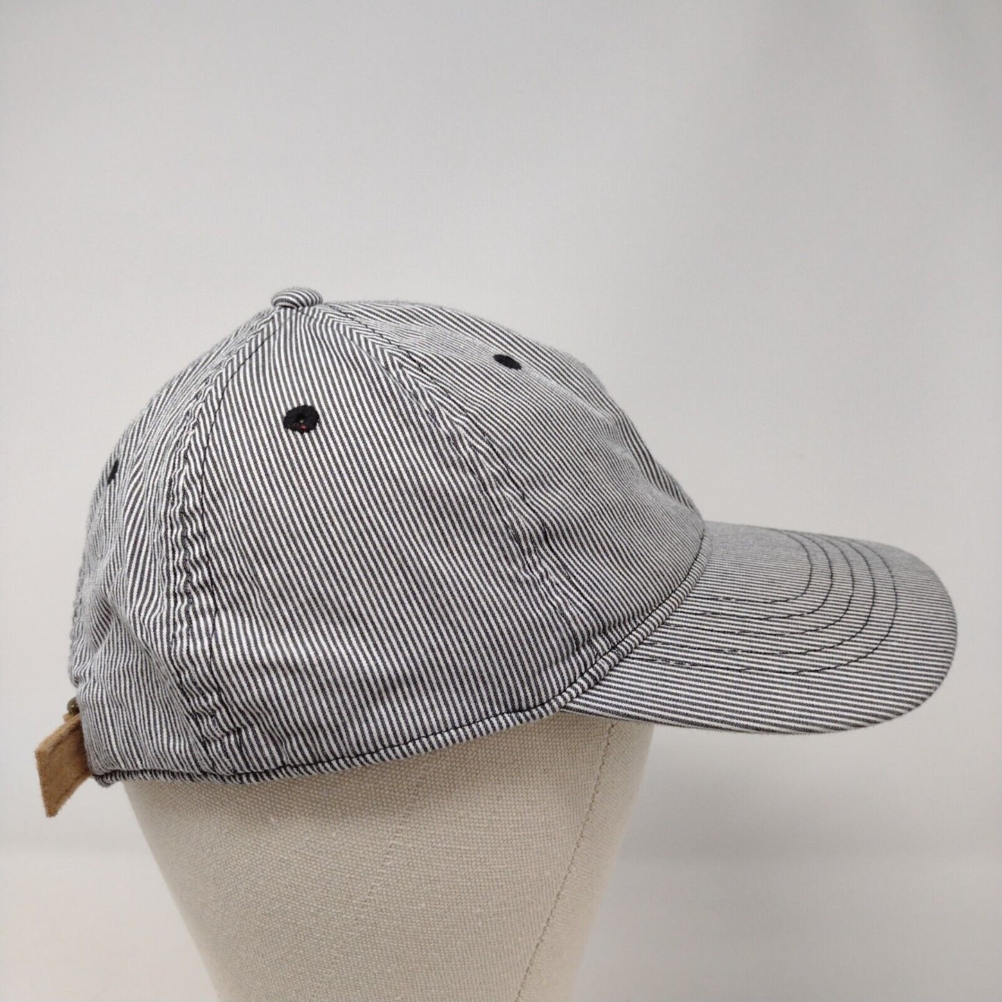 Unbranded Slideback Hat Multi Black White OSFM Striped Blank 6 Panel