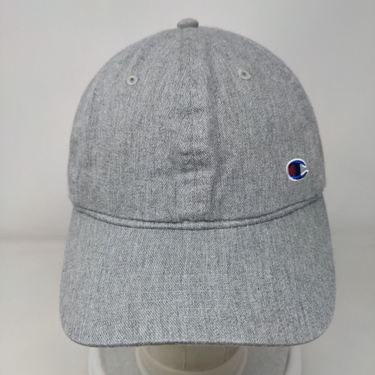 Champion C Logo Slideback Hat Solid Gray OSFA Adjustable Embroidered