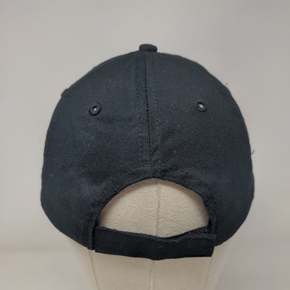 99.5 QYK Strapback Hat Black OS Adjustable Embroidered Vented Holes Hit Wear