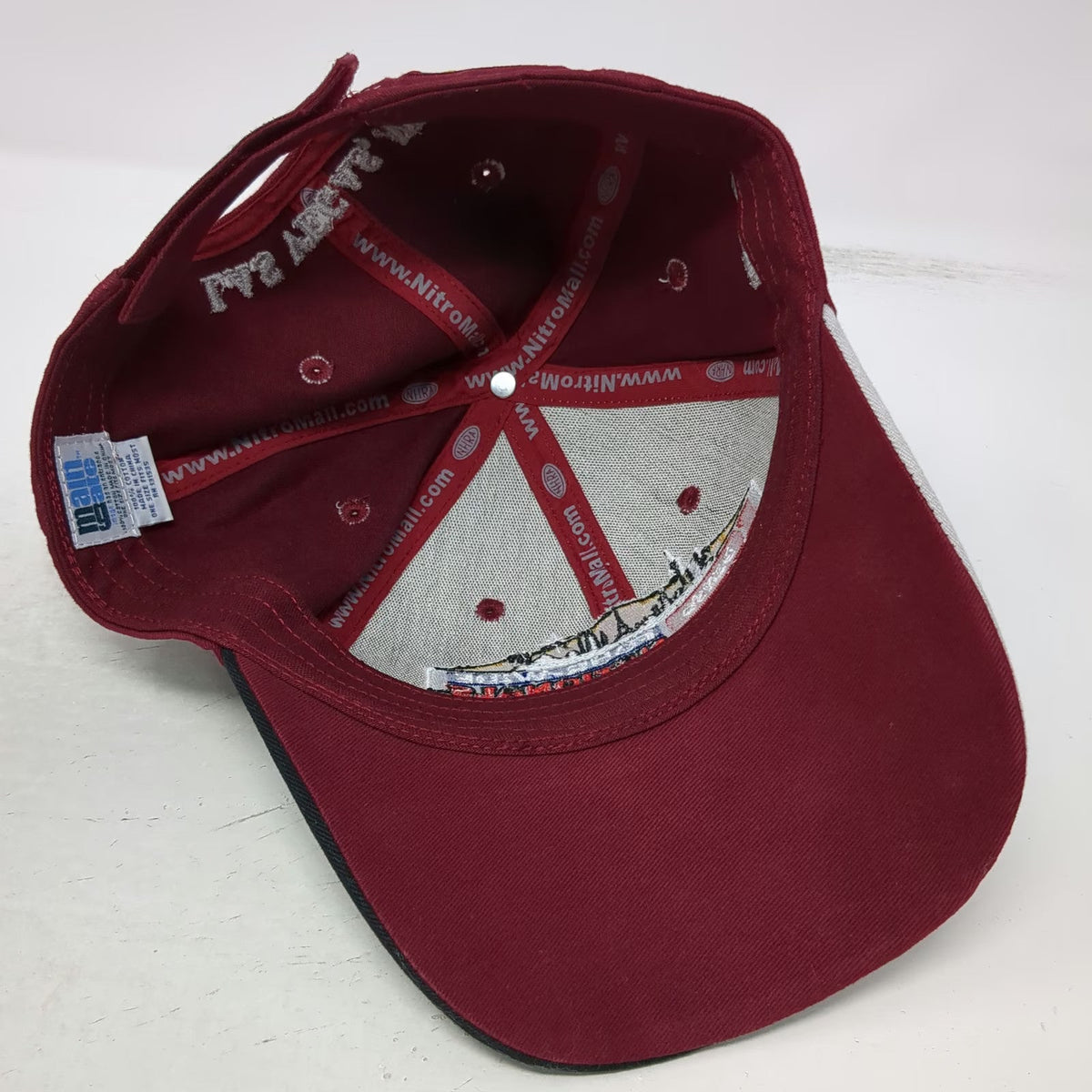 MainGate Baseball Cap Red Gray One Size NHRA 2019 Four Wide Nationals Vegas Hat