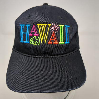 Hawaii Snapback Hat Black OSFA Solid Adjustable Embroidered Hawaiian