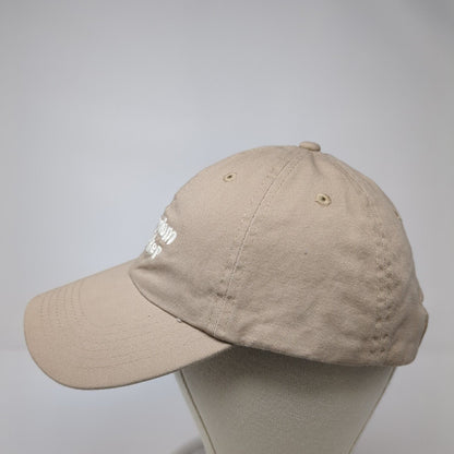 Kingdom Worker Slideback Hat Tan One Size Adjustable Embroidered 6 Panel Cotton