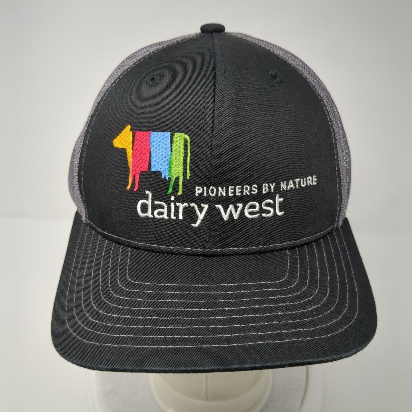 Dairy West Pioneers by Nature Trucker Hat Black One Size Mesh Back