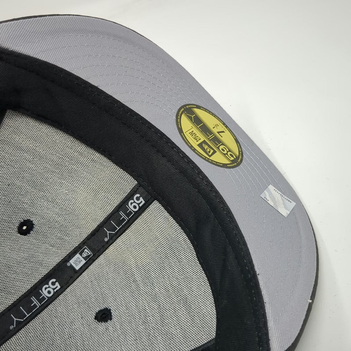 New Era NBA Golden State Warriors Black 7 1/2 Hat Fitted Vegan Leather 59FIFTY