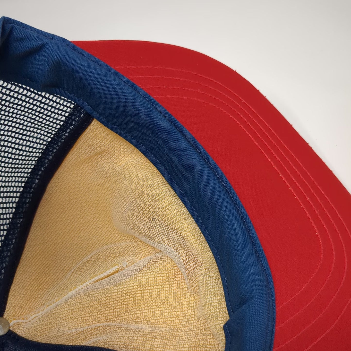Action Headwear 1984 Los Angeles Olympics Trucker Hat White Red Blue Vintage