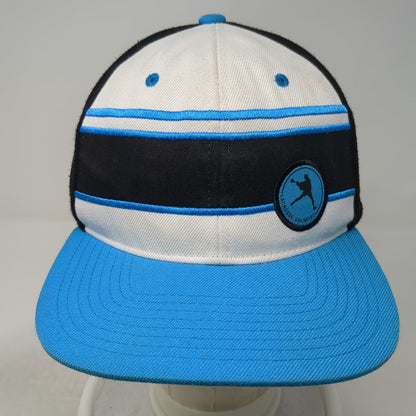 Zephyr Snapback Blue White Black One Size Lacrosse Unlimited Striped Player Hat