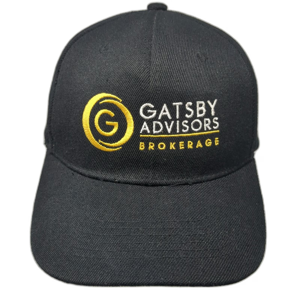 Gatsby Advisors Brokerage Baseball Cap Black One Size Strapback Hat Embroidered