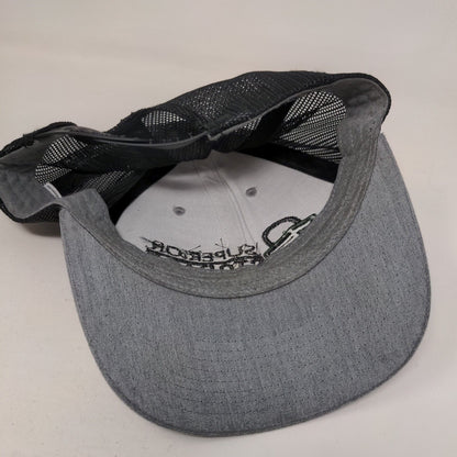Superior Storage Snapback Mesh Back Trucker Hat Gray One Size Richardson