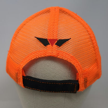 Warne Trucker Hat Black Orange One Size American Flag Mesh Contrast Stitching
