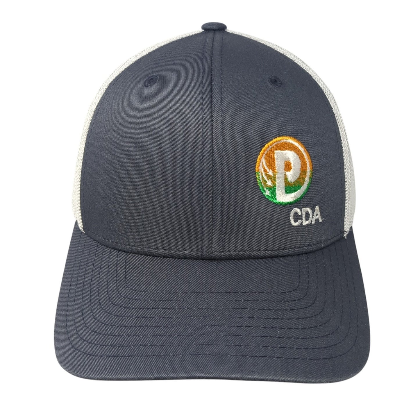 P CDA Snapback Mesh Back Trucker Hat Gray One Size Colorblock Sport-Tek