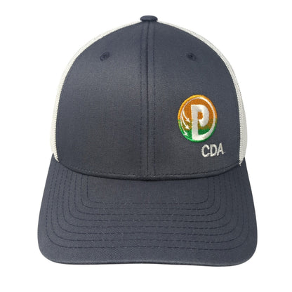 P CDA Snapback Mesh Back Trucker Hat Gray One Size Colorblock Sport-Tek