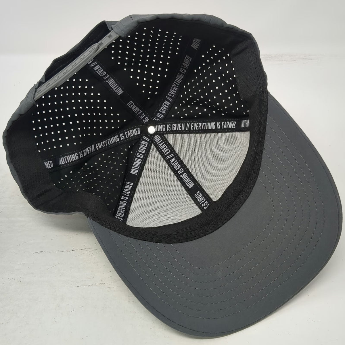 Gymreapers Trucker Hat Gray One Size Perforated Skull Performance Snapback
