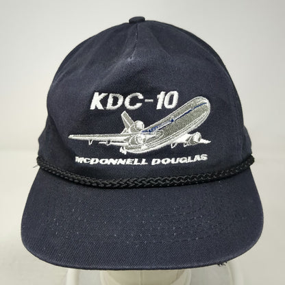 KC Trucker Black Hat One Size KDC-10 McDonnell Douglas Braided Rope Snapback