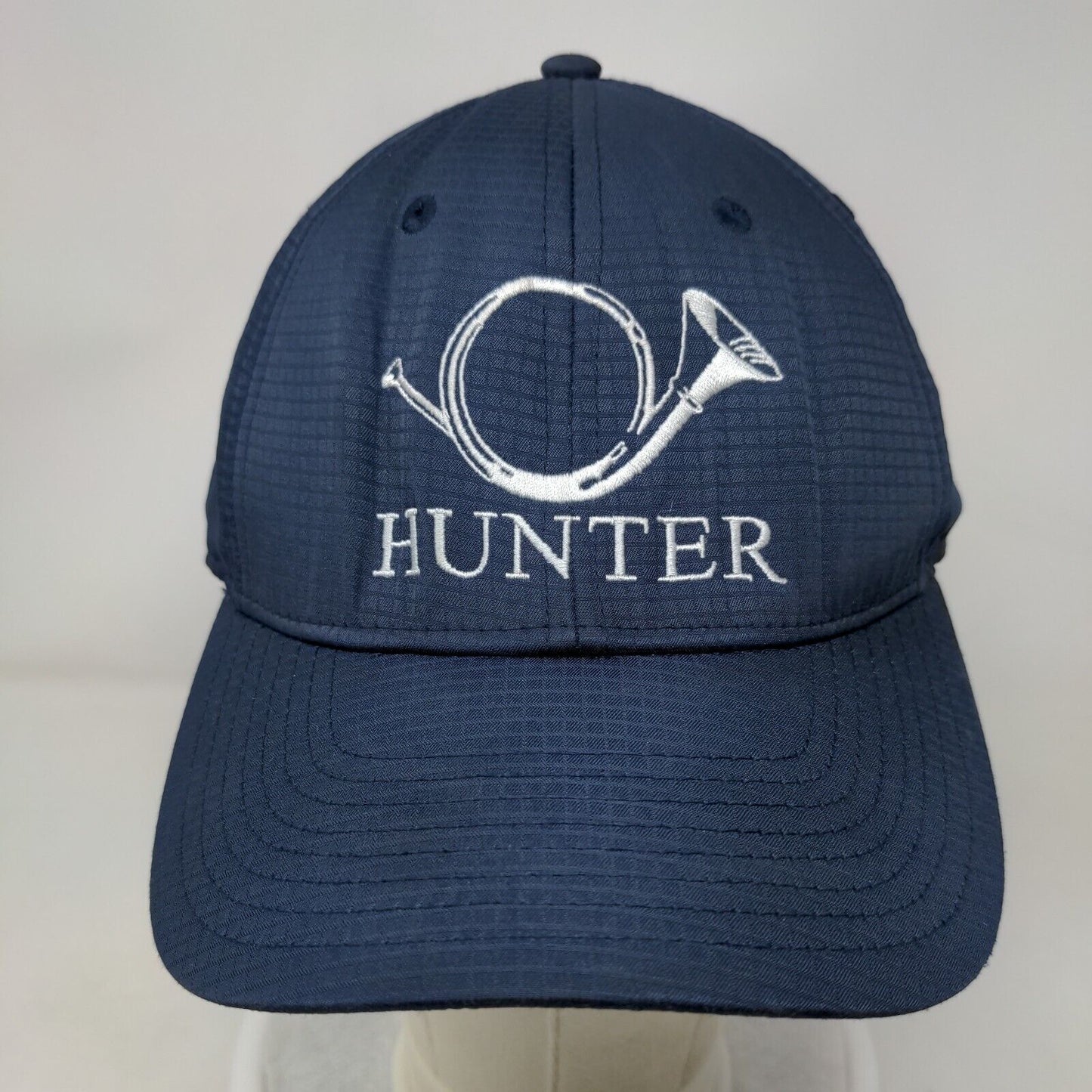 Hunter French Horn Slideback Hat Blue One Size Embroidered Adjustable