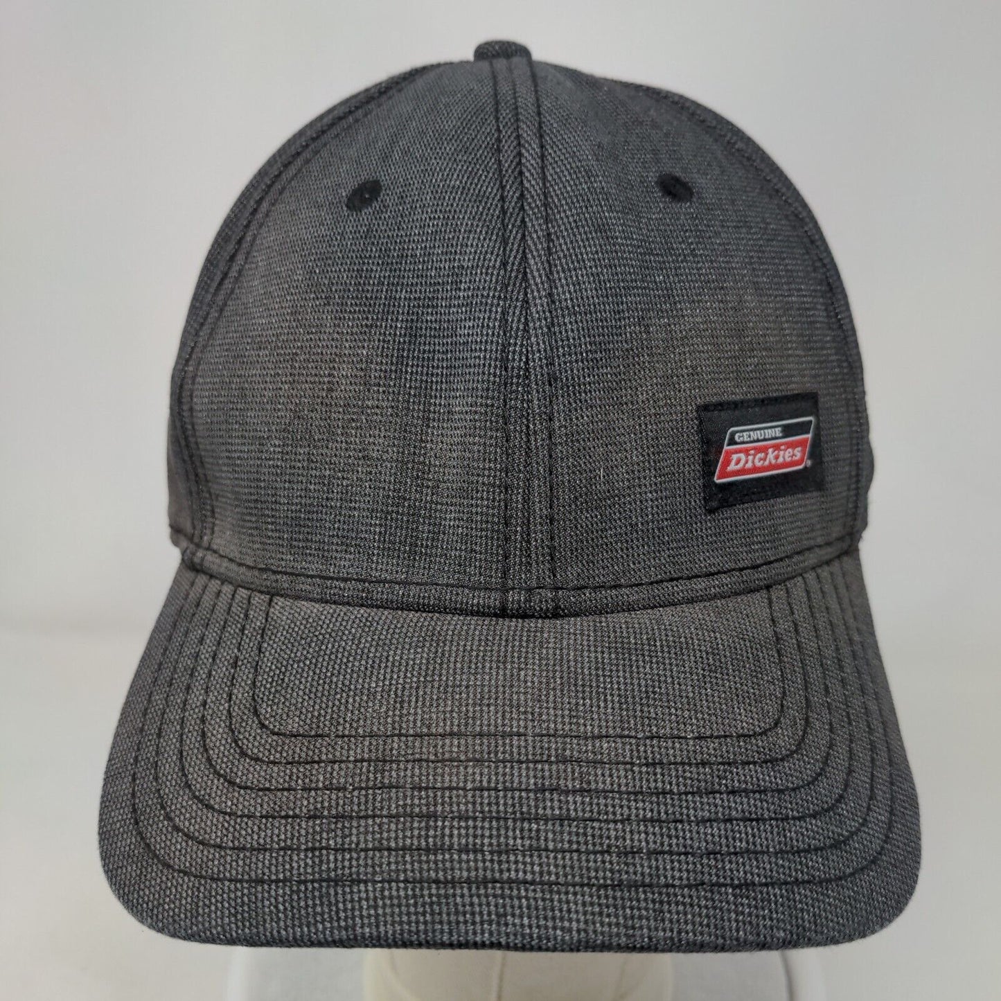 Genuine Dickies Fitted Hat Gray OSFM Lightweight Vented Holes 6 Panel