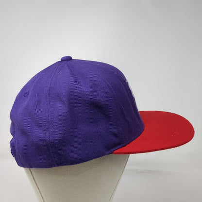 Stussy X Starter Collab Snapback Hat Purple Red White One Size Embroidered Logo