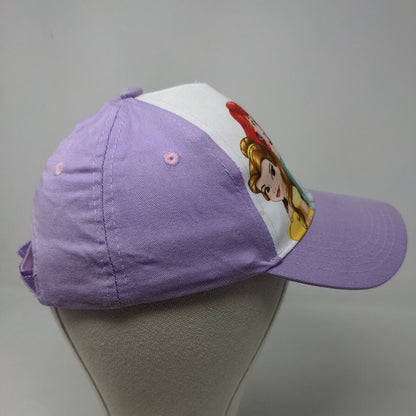 Disney Princess Girl's Strapback Hat Purple OSFM Graphic Belle Rapunzel Ariel