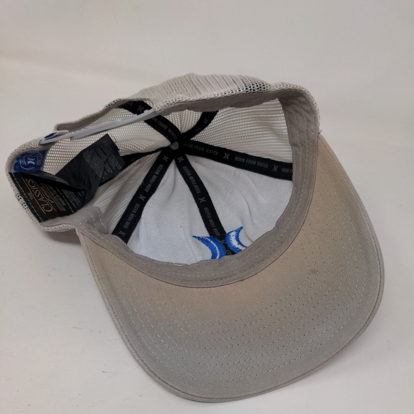 Hurley Snapback Mesh Back Trucker Hat Gray One Size Embroidered Yupoong