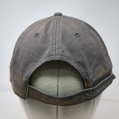 Simms Baseball Cap Gray OSFM Fishing Products Bozeman Montana Patch Hat Strap