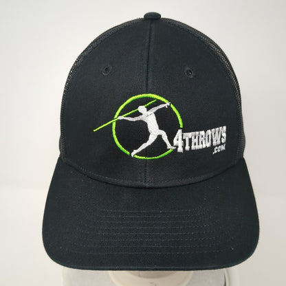 4Throws.com Snapback Trucker Hat Black One Size Adjustable Port Authority