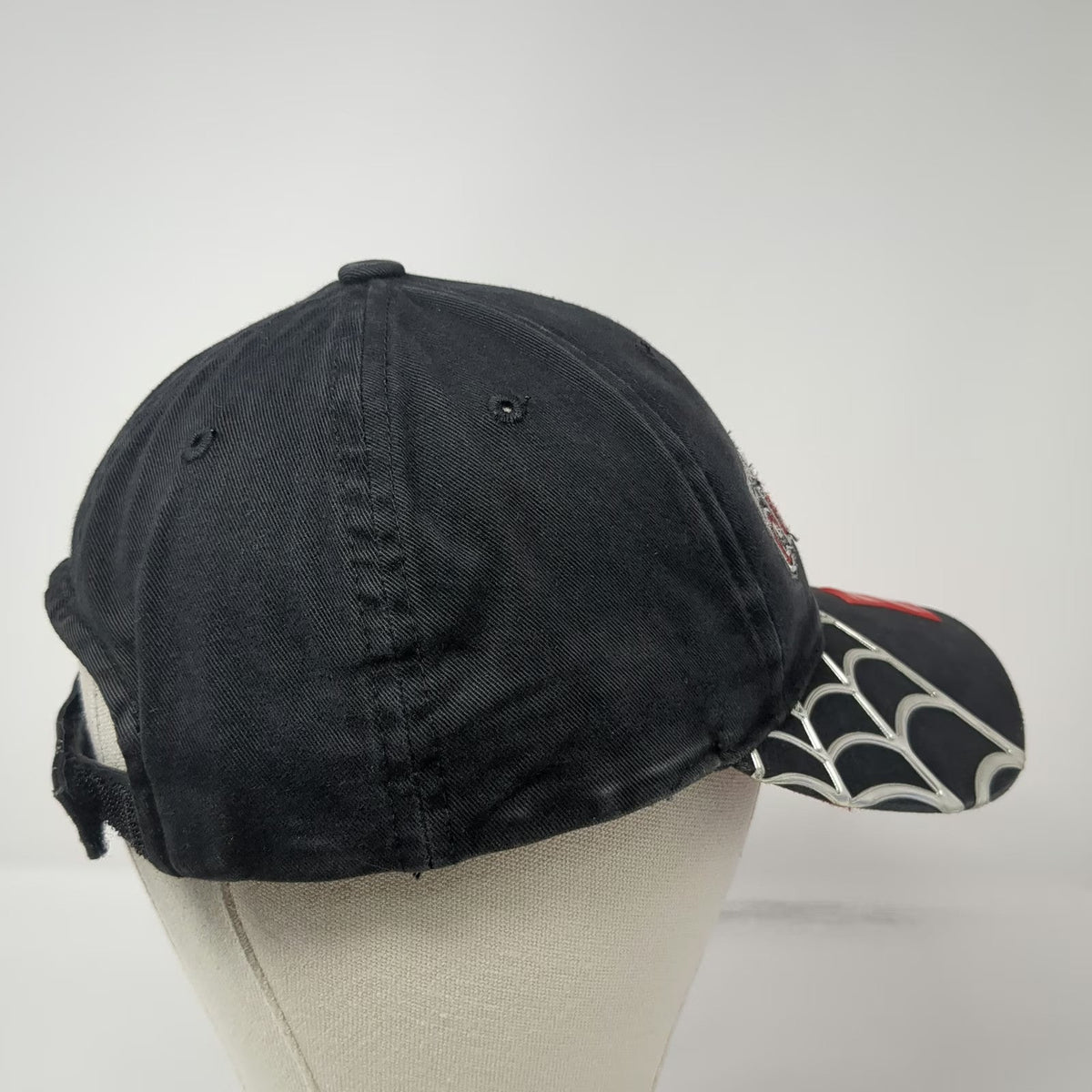 H3 Sportgear American Chopper Baseball Cap Black Red One Size Spiderweb Hat