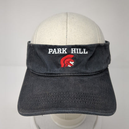 Park Hill Strapback Sun Visor Hat Black OS Adjustable Embroidered Sportsman
