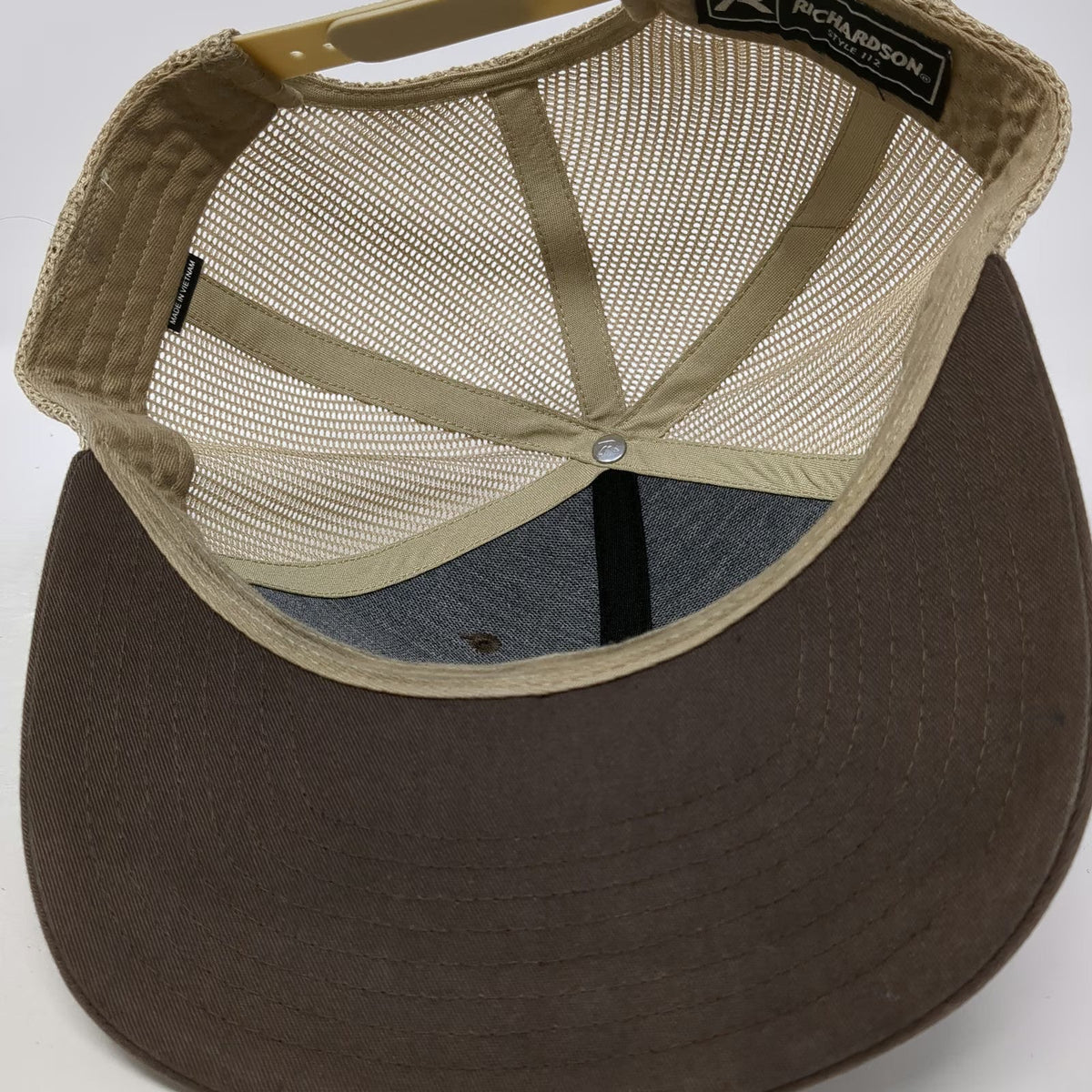 Richardson 112 Trucker Hat Brown One Size RGC Ram Sheep Forest Mesh Snapback