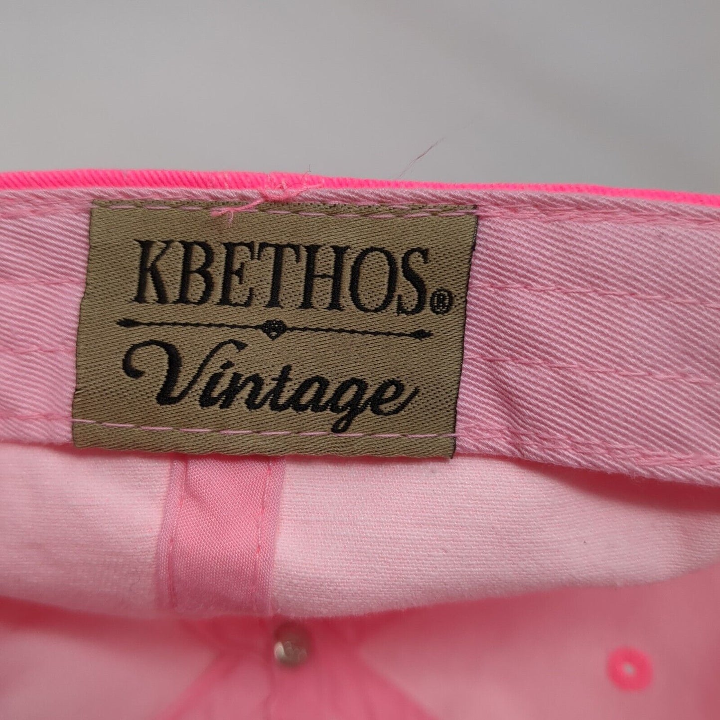 KB ETHOS Vintage Slideback Hat Pink OSFA Adjustable Solid Blank