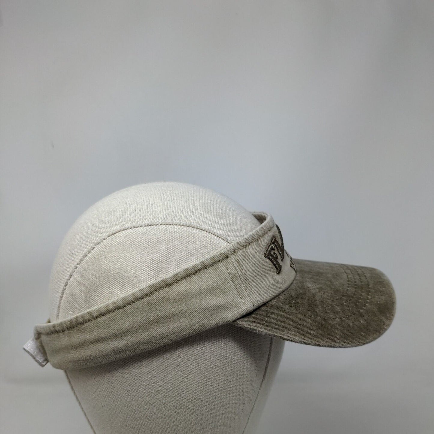 Florida Est. 1845 Strapback Sun Visor Tan OSFM Adjustable Embroidered Logo