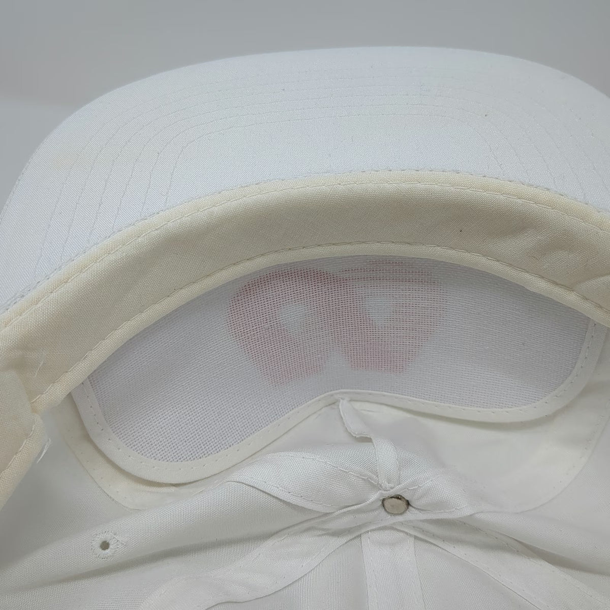 Unisource Logo 5 Panel White Red Black One Size Rope Strapback Hat Poly Cotton