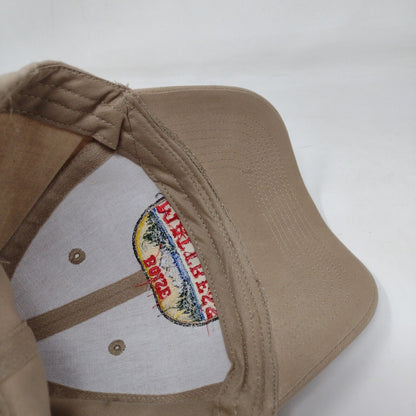 Boise Mattress Strapback Hat Tan OSFA Adjustable Embroidered 6 Panel Cotton