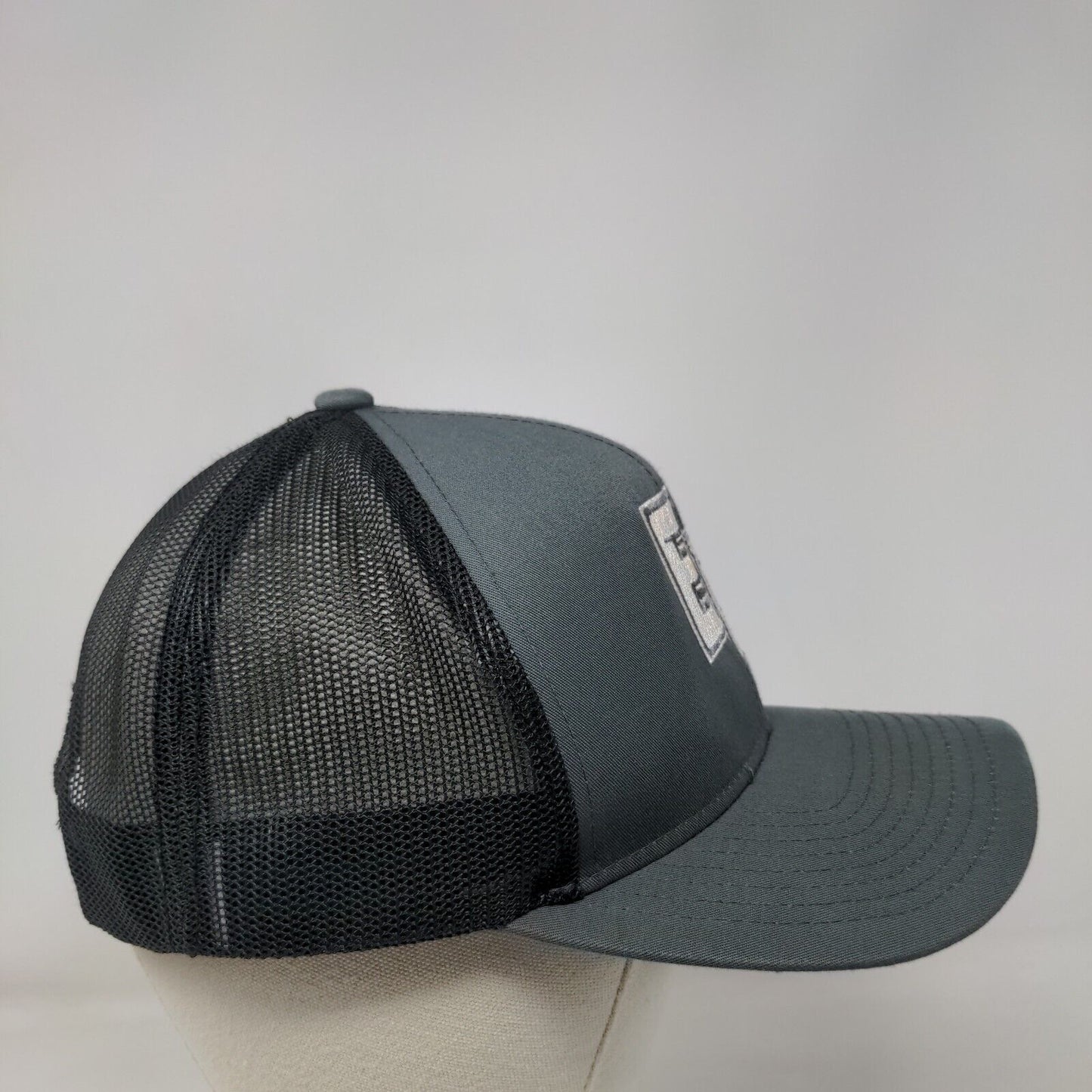 EB Snapback Trucker Hat Gray One Size Adjustable Mesh Back Pacific Headwear