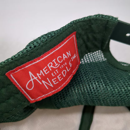 American Needle Trucker Hat Green One Size Miller High Life Mesh Snapback Rope