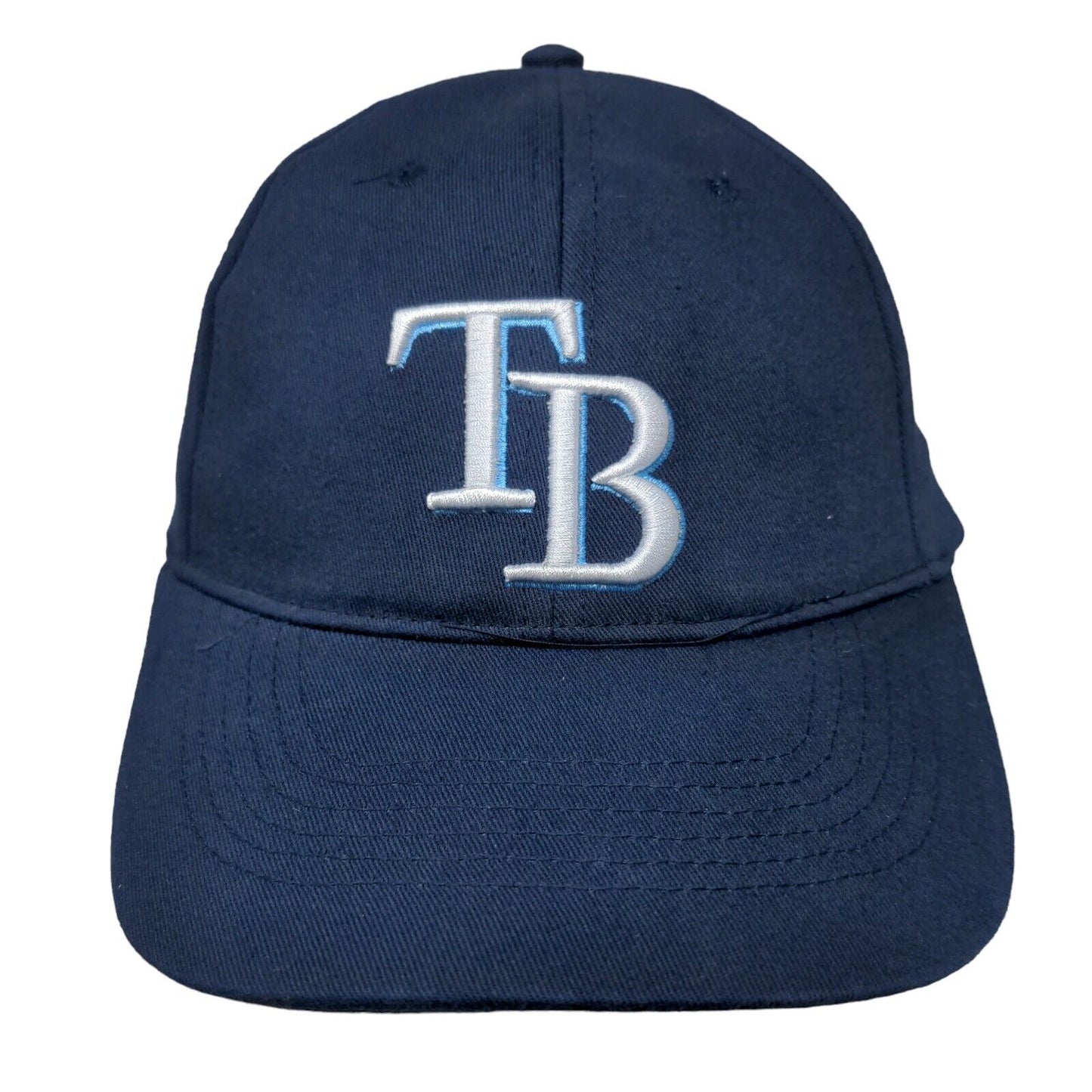 Tampa Bay Rays Snapback Hat Blue Embroidered Logo 100% Cotton MLB