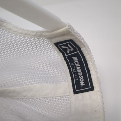 Burning Bullet Patch Snapback Trucker Hat Gray One Size Mesh Back