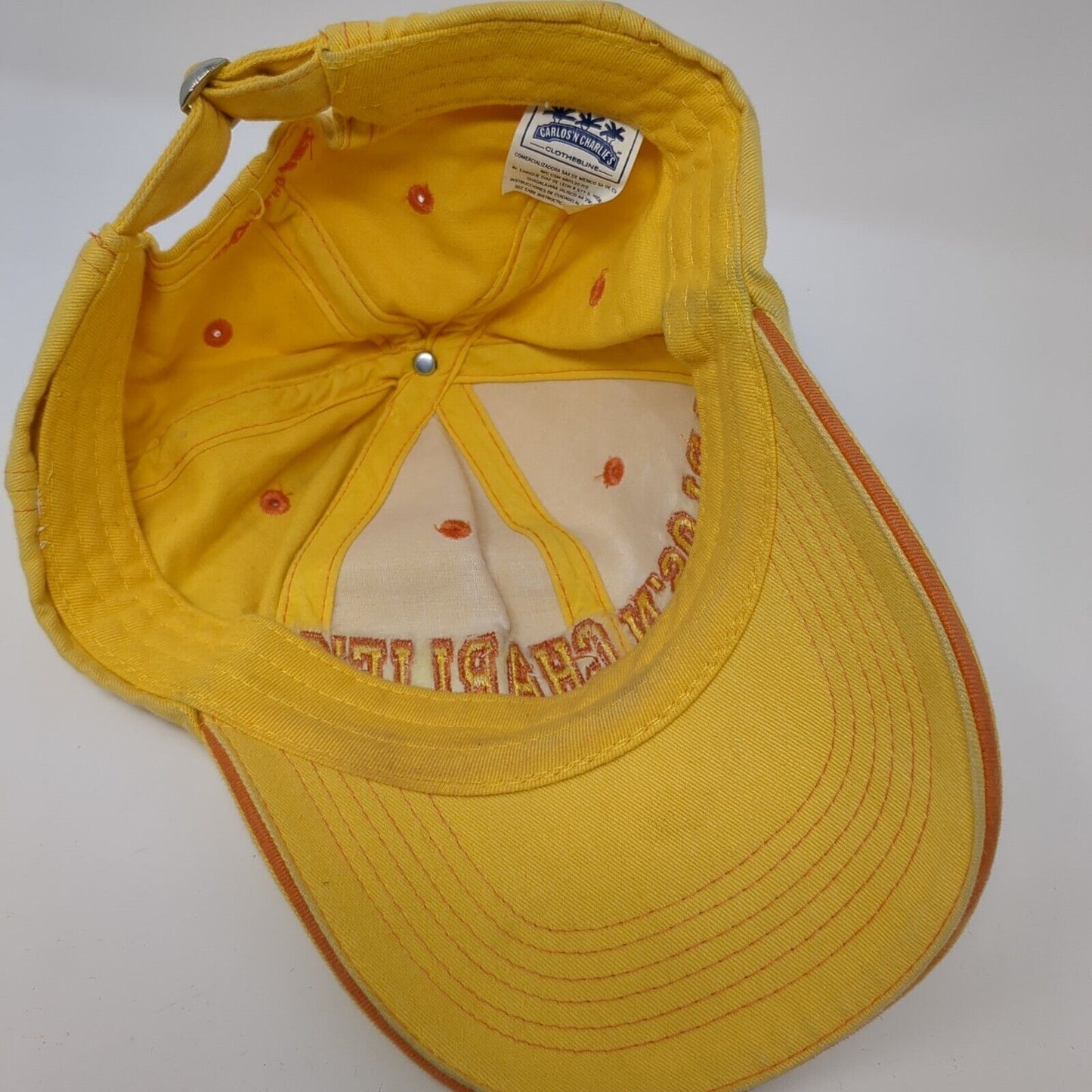Carlos 'N Charlie's Cozumel Slideback Hat Yellow OSFA Embroidered