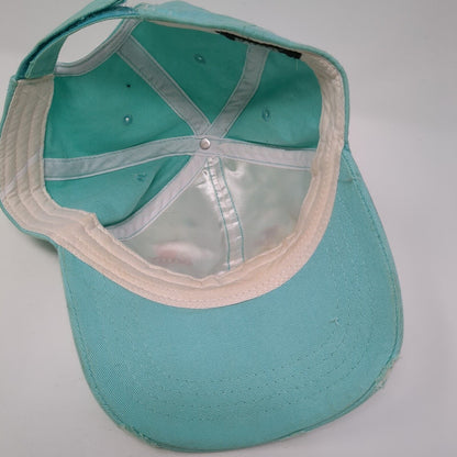 Queen Bee Strapback Hat Blue One Size Adjustable Glitter 6 Panel Pugs Cotton