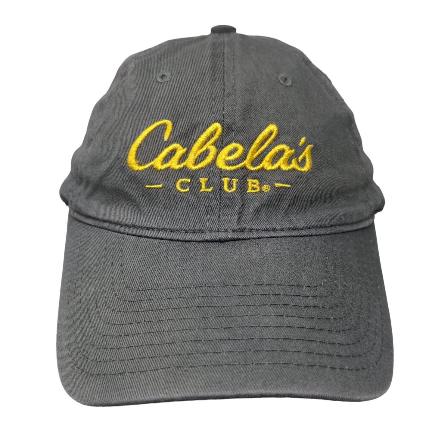 Cabela's Club Slideback Hat Gray OSFM Embroidered Vented Holes Adjustable