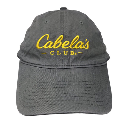 Cabela's Club Slideback Hat Gray OSFM Embroidered Vented Holes Adjustable