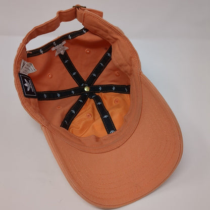 Adidas Slideback Hat Orange One Size Adjustable Embroidered 6 Panel Cotton