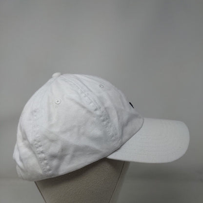 Vineyard Vines Whale Logo Slideback Hat White One Size Leather Strap