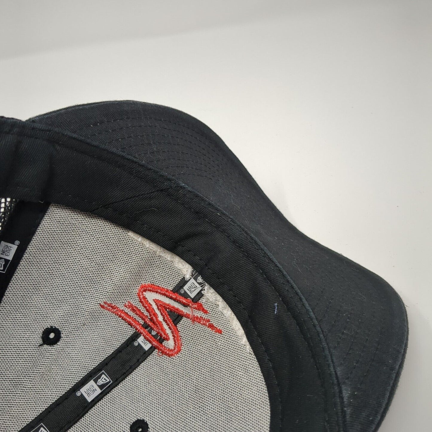 Rebel Rock Racing Snapback Trucker Hat Black One Size Solid New Era