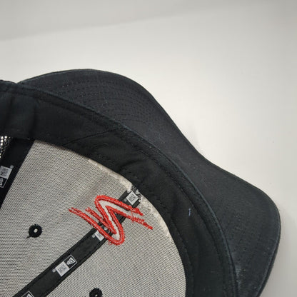 Rebel Rock Racing Snapback Trucker Hat Black One Size Solid New Era