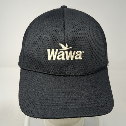 Wawa Baseball Cap Black One Size All Over Mesh Embroidered Logo Strapback Hat