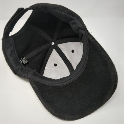 D&Y Strapback Hat Black OSFM Adjustable Solid 6 Panel Vent Holes