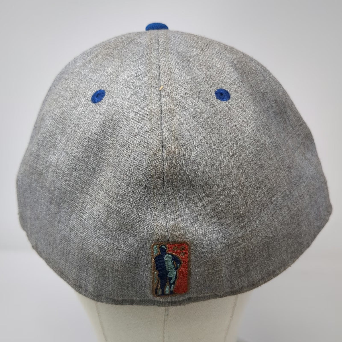 Ebbets Field Flannels Baseball Cap Gray Blue 8 Brooklyn Royal Giants Fitted Hat