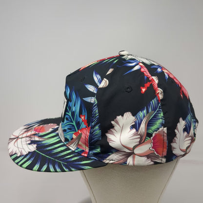 Truly Hard Seltzer 5 Panel Black Tropical Floral Snapback One Size Hat Logo